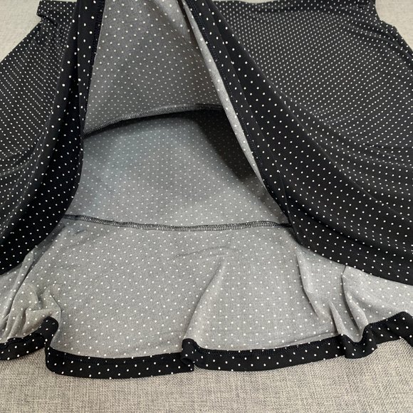 Brand New! Chaps Polka Dot Skirt 3X Pleated Elastic Waist Black White Stretchy - Picture 7 of 12